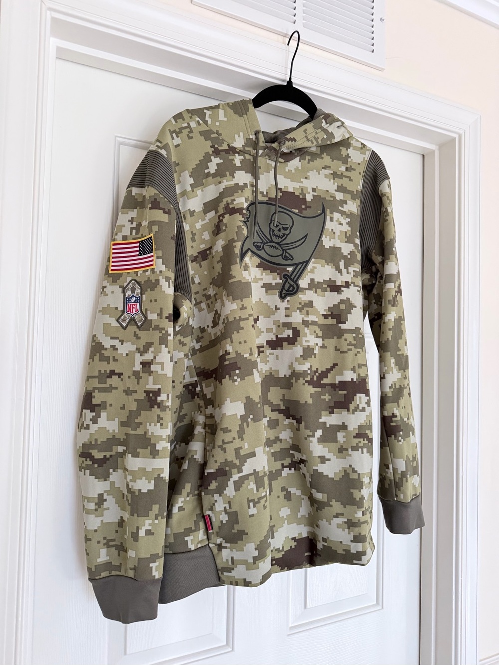 NFL Mens Camo Hooded Sweatshirt - Olive Green